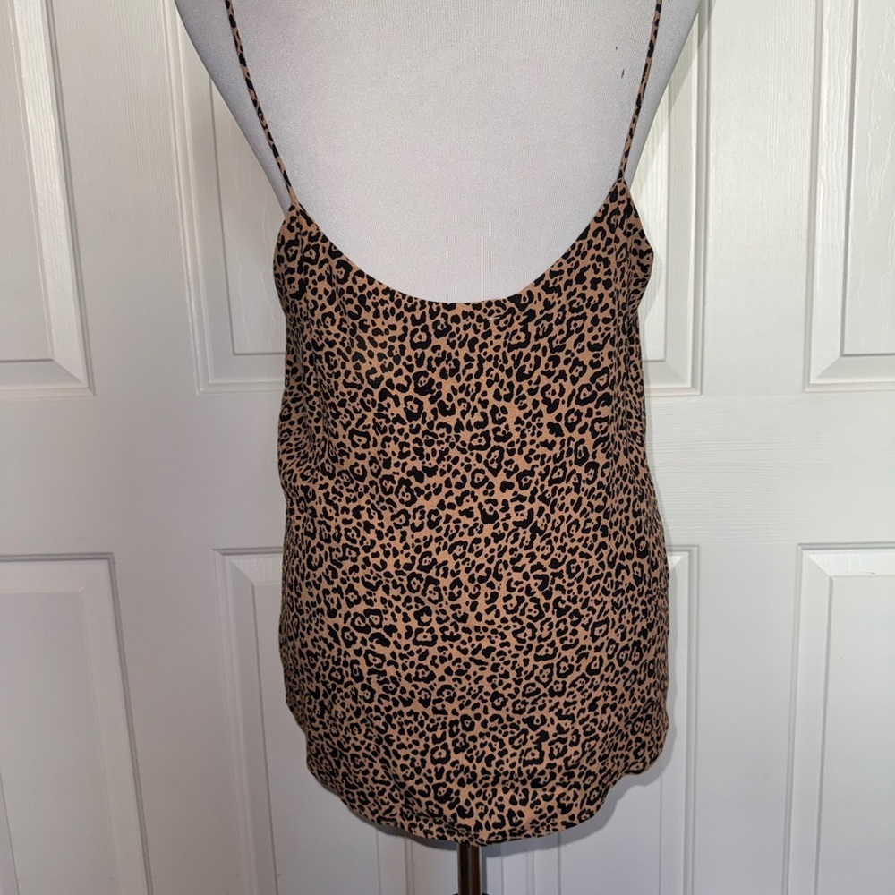 Reformation Leopard Print Cami Tank Top | Size Large - Picture 2 of 5